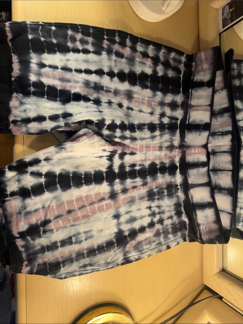 torrid Tie-Dye Athletic Shorts in Black, White & Pink